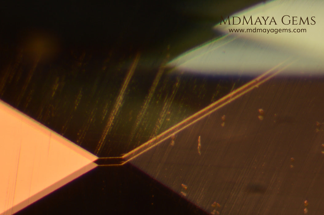 Birefrigence and dichroism in Color Change Diaspore Gemstone 3.15 ct pair