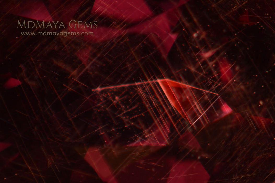 Inclusions in Color Change Garnet Oval Cut 1.41 ct