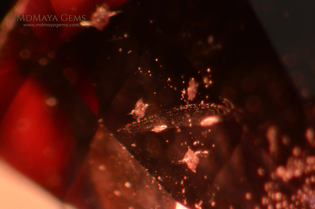 Inclusions in Rich Lotus Blossom Pink Spinel from Burma Oval Cut 1.70 ct