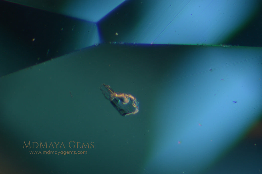 Inclusions in Genuine Large Blue Topaz Gem Fancy Cut 42.70 ct