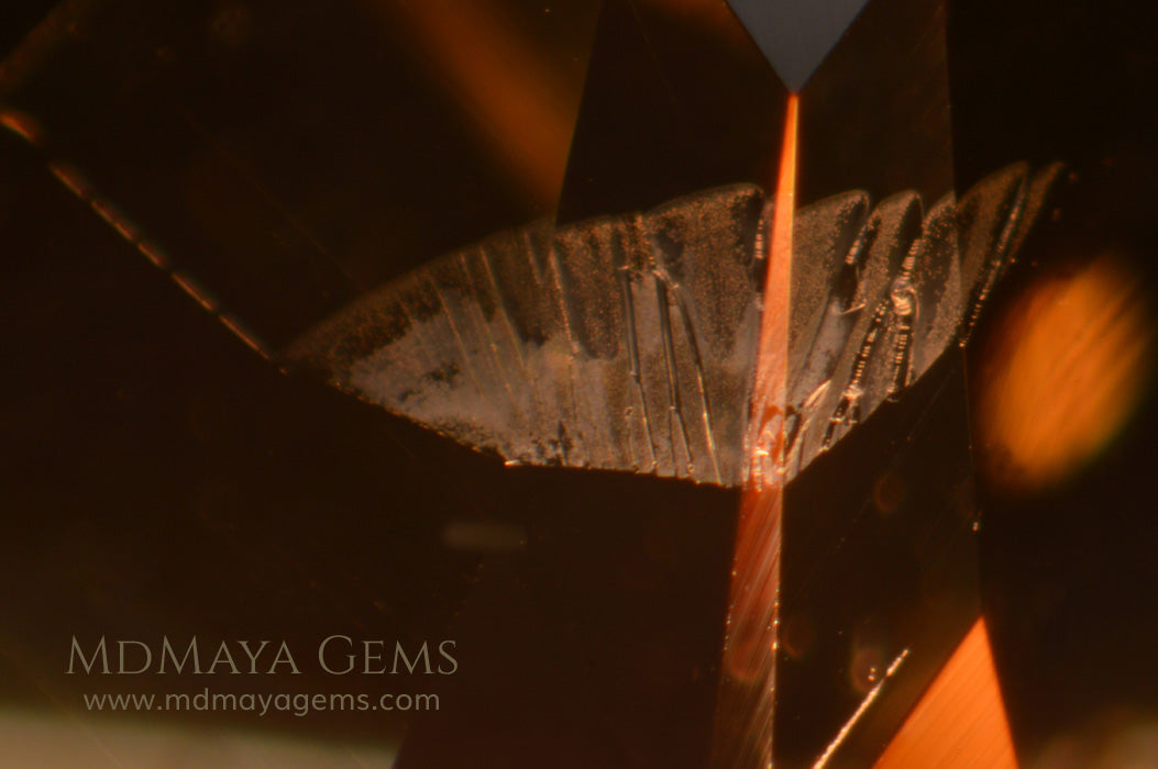 Inclusions in Yellow Oregon Sunstone Gem Fancy Cut 4.79 ct