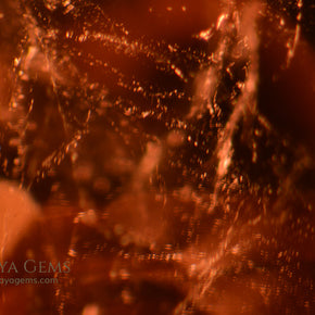 Inclusions in Orangy Red Tourmaline Fancy Cut 3.80 ct