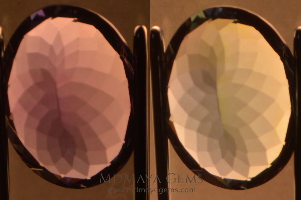 Strong trichroism in purple tanzanite 3.63 ct