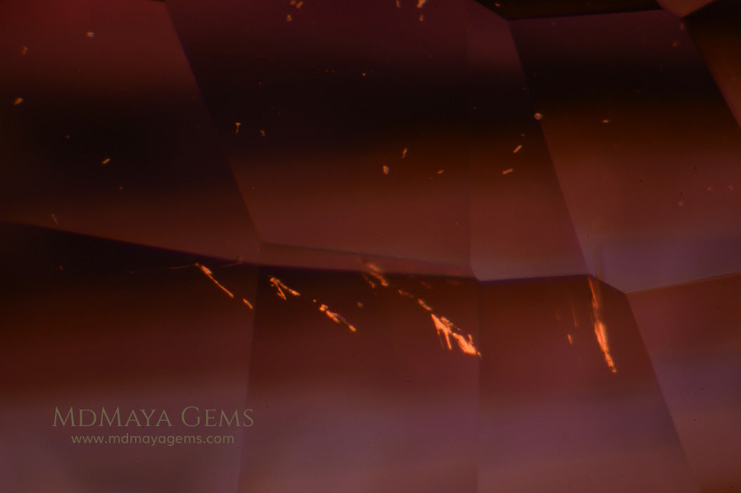 Inclusions in Pink Tourmaline Gemstone Oval Cut 4.09 ct