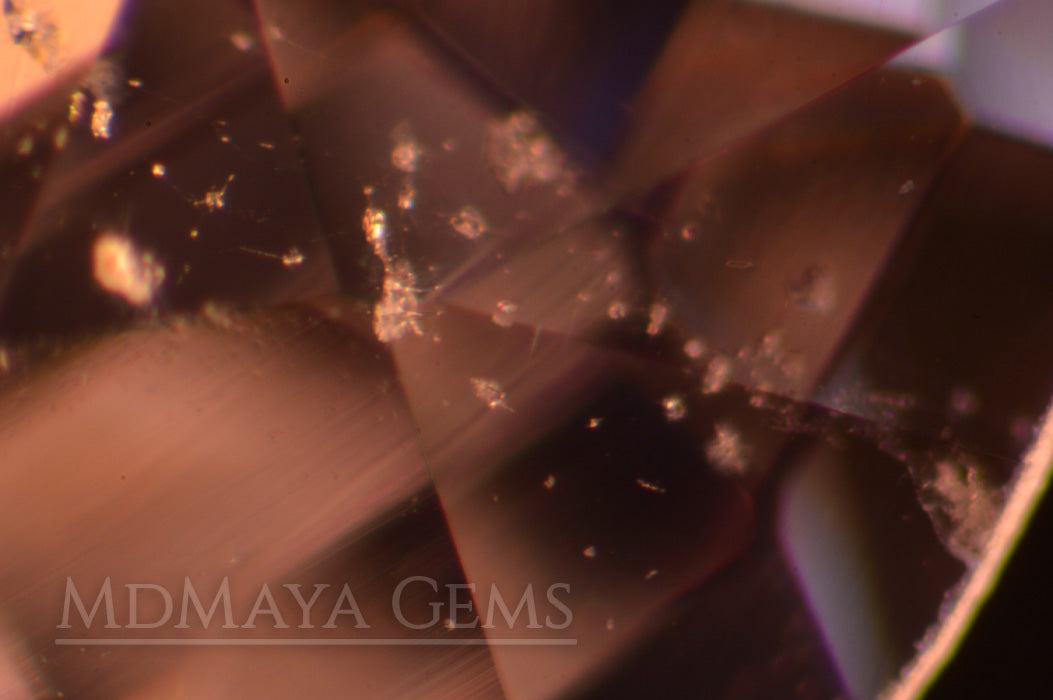 Inclusions in Platinum light Purple Spinel from Mogok. Oval Cut. 2.17 ct.