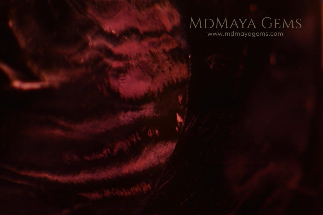 Inclusions in Violetish Purple Amethyst Oval Cut 25.34 ct