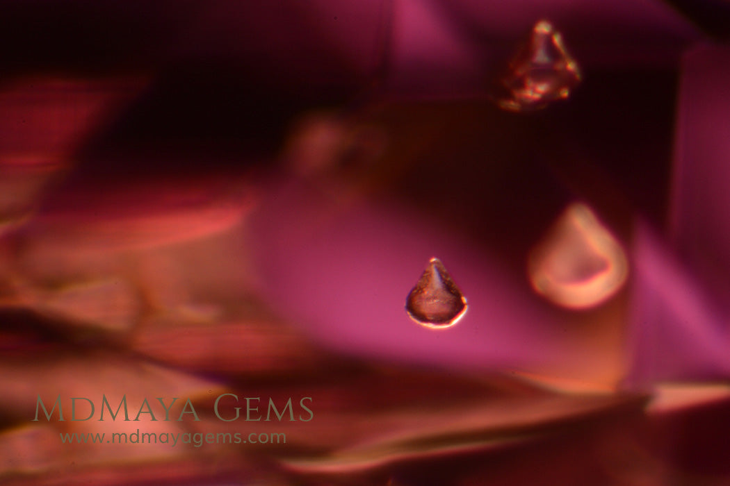 Solid Inclusions in Purplish Red Burmese Spinel 1.60