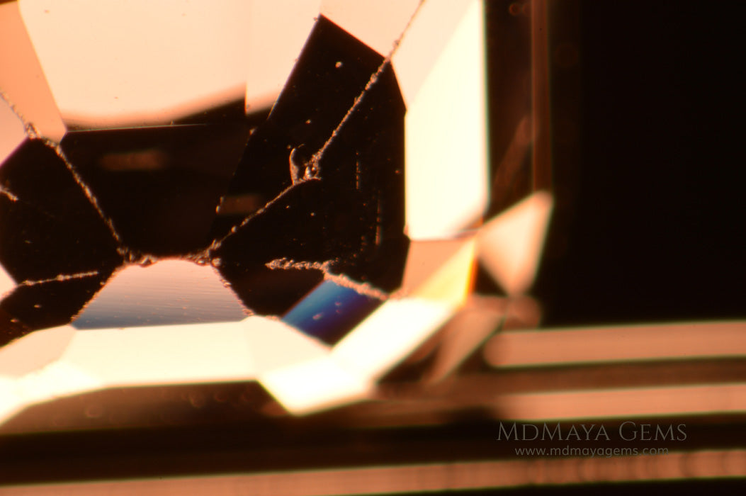 Inclusions in  Greyish Purple Burmese Spinel Cushion Cut 3.25 ct