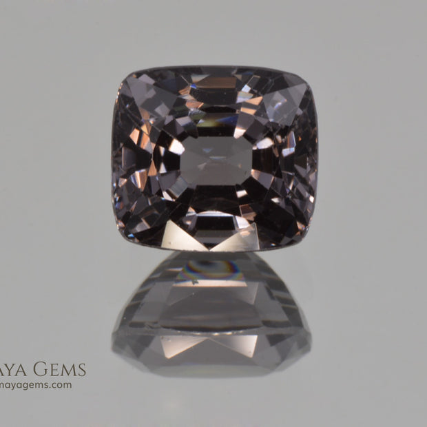 Magnificent Greyish Purple Burmese Spinel Cushion Cut 3.25 ct