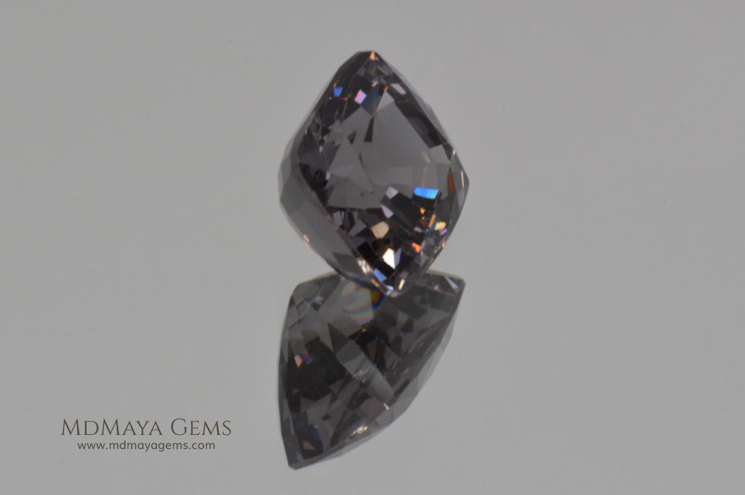 Magnificent Greyish Purple Burmese Spinel Cushion Cut 3.25 ct