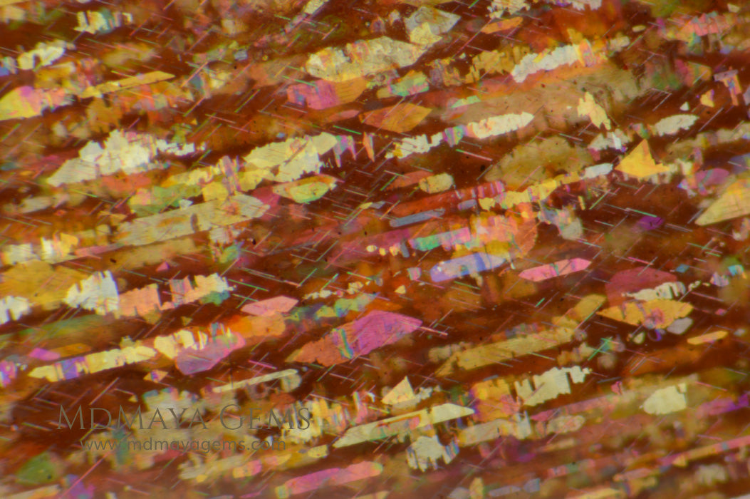 Inclusions in Sunstone Cabochon Cats Eye Oval Cut 21.12 ct