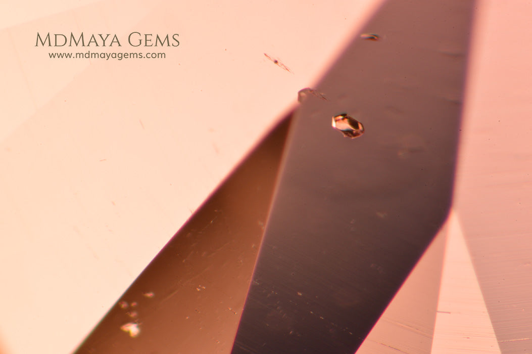 Inclusions in Natural Violet Spinel from Tanzania Round Cut 5.95 ct