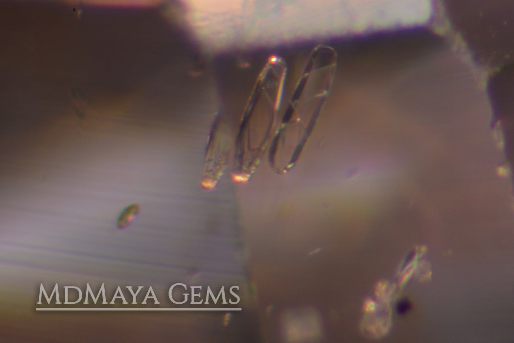 Inclusions in White Spinel Gemstone 1.03 ct Cushion Cut