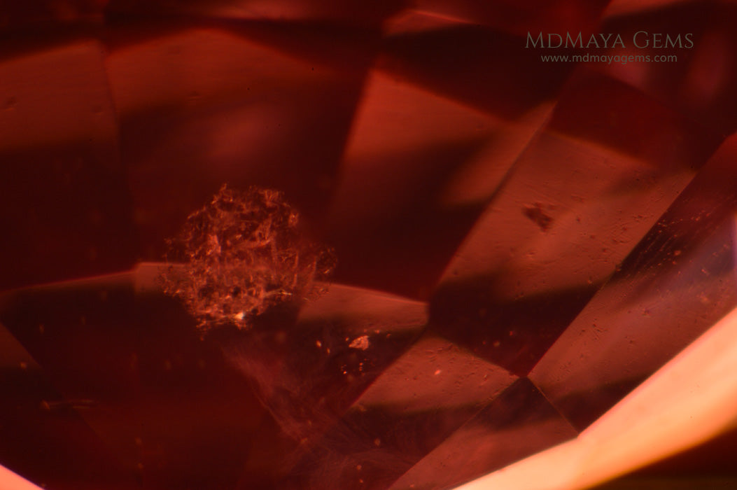 Inclusions in  Pink Tanzanian Spinel Oval Cut 1.06 ct