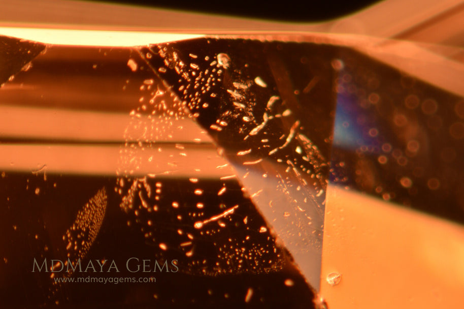 Inclusions Natural Large Peach Morganite Rectangle cut 7.50 ct