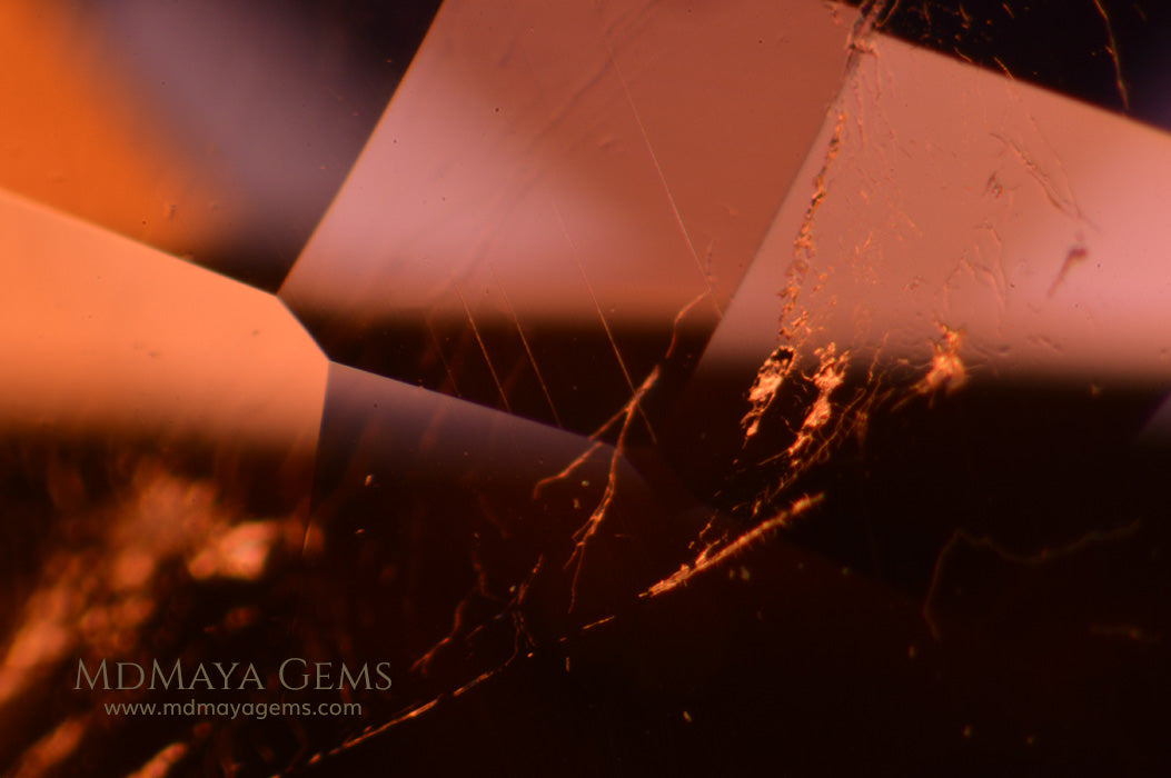 Inclusions in Pink Tourmaline Gemstone Oval Cut 7.83 ct