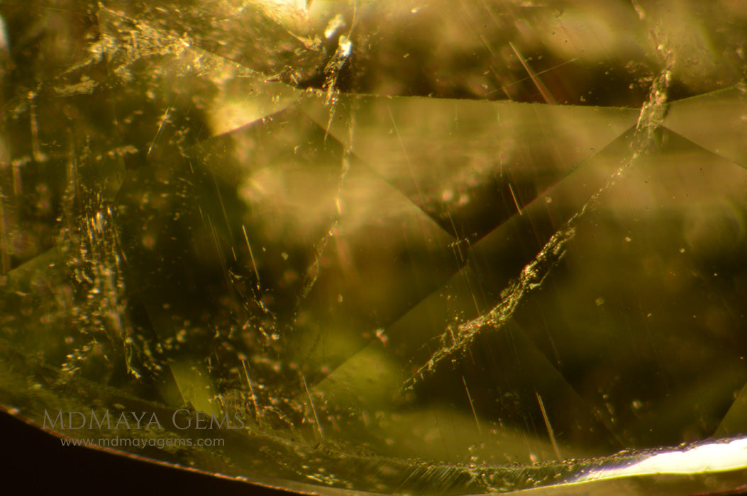 Inclusions in Green Paraiba Tourmaline 