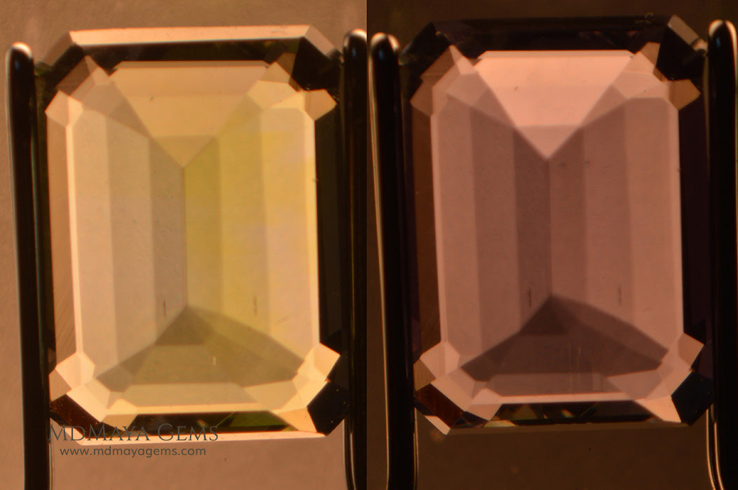 Strong trichroism in Beautiful Purple Tanzanite Emerald Cut 2.50 ct