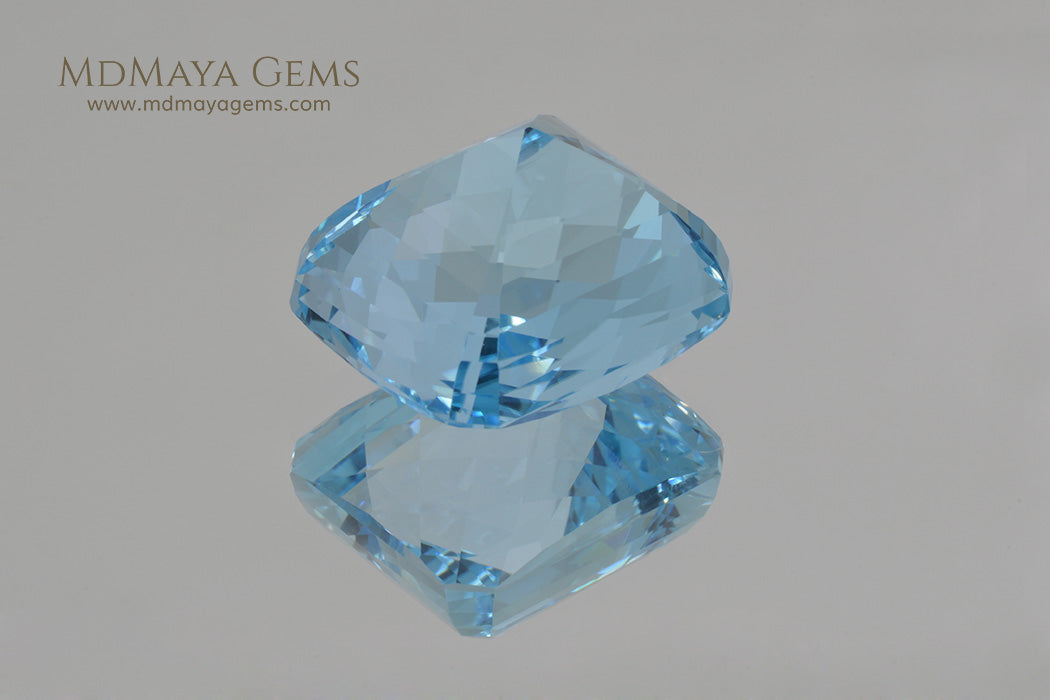 Genuine Large Blue Topaz Gem Fancy Cut 42.70 ct