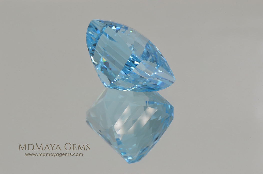 Genuine Large Blue Topaz Gem Fancy Cut 42.70 ct