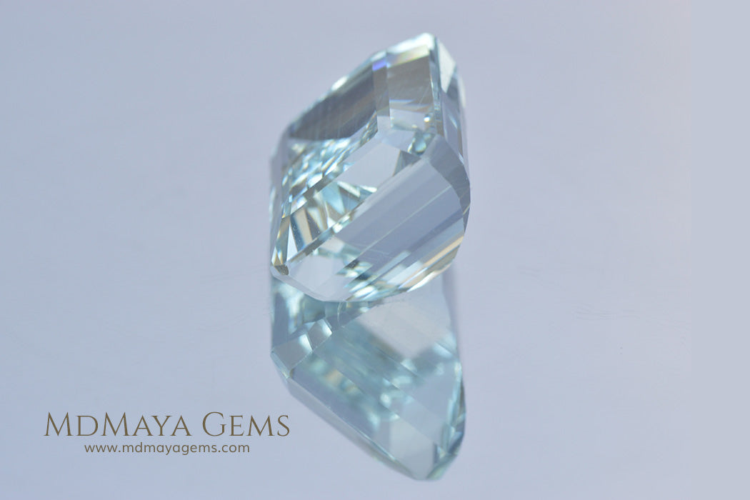 Very Light Blue Aquamarine 19.63 ct Emerald cut