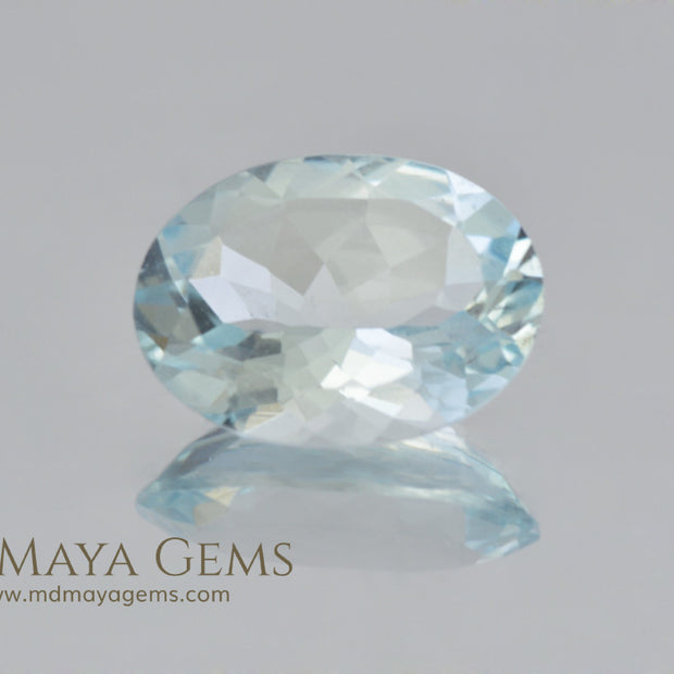 Very cute small blue Aquamarine Oval cut 1.33 ct