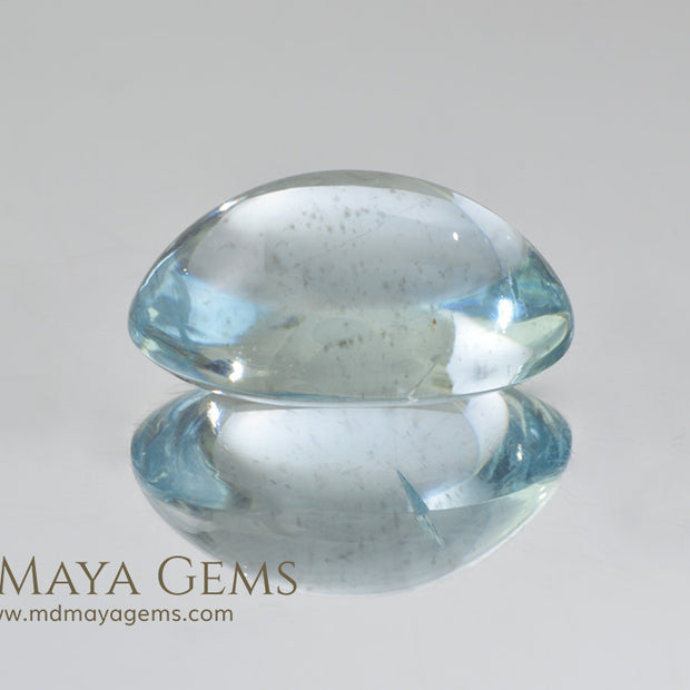 Unheated Blue Aquamarine Oval Cabochon Cut 13.40 ct
