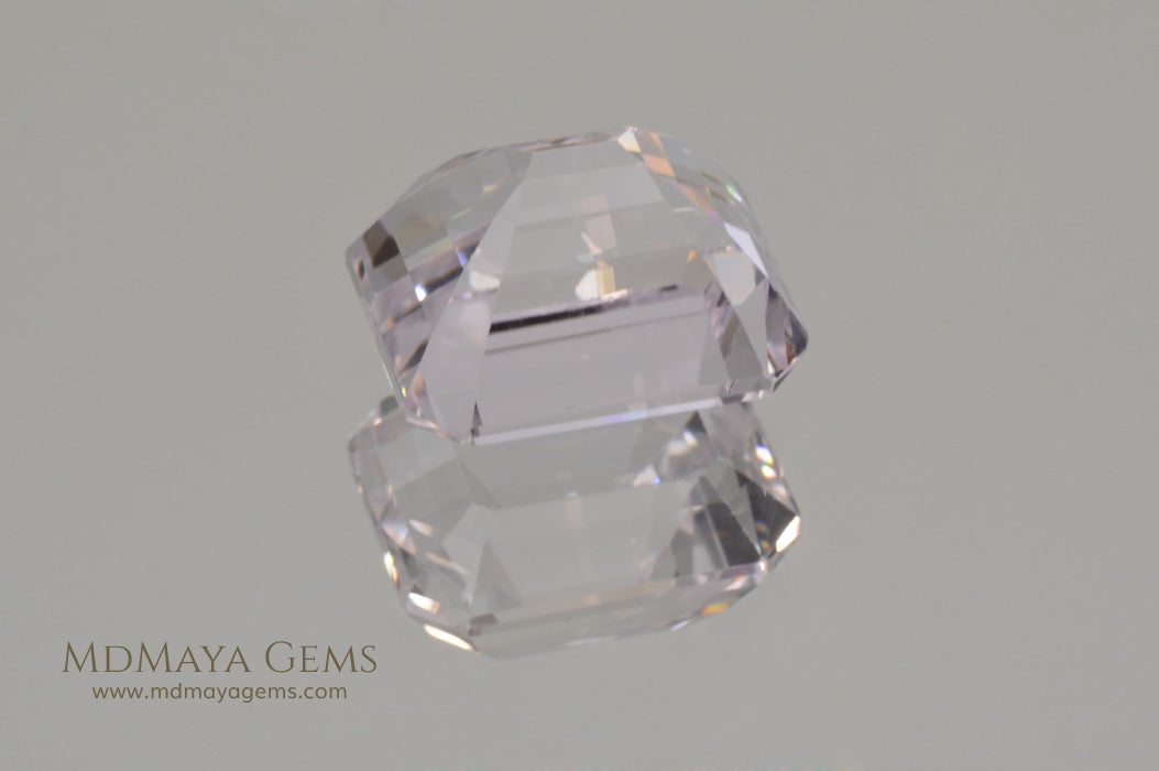 Light Pink Kunzite Gemstone Emerald Cut 8.35 ct