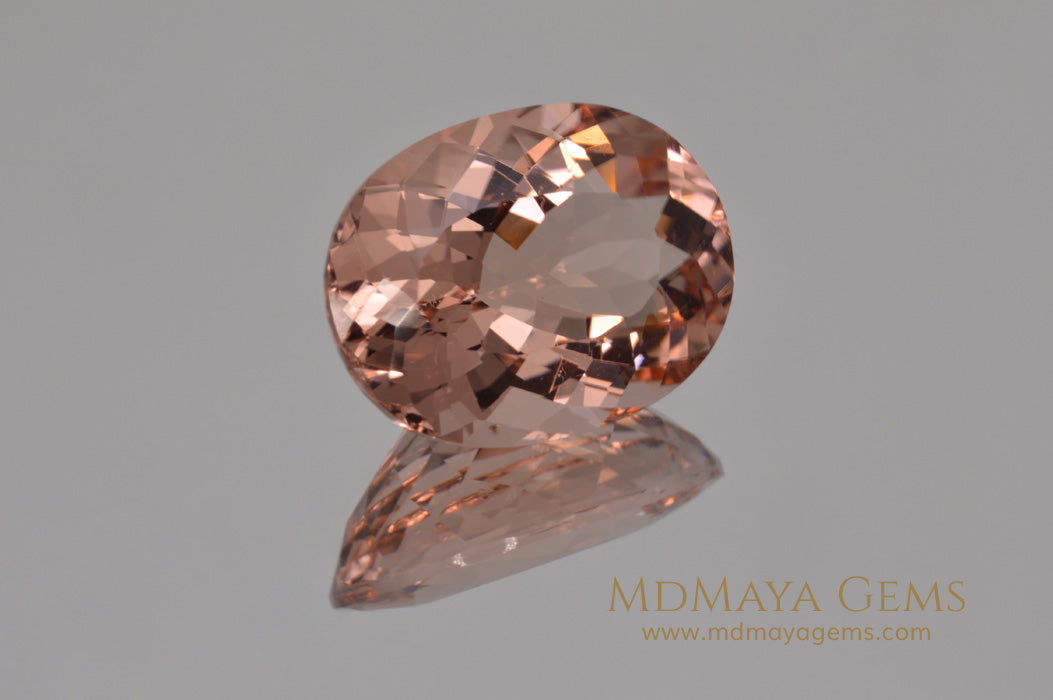 Luxury Pink Morganite 13.73 ct Oval cut