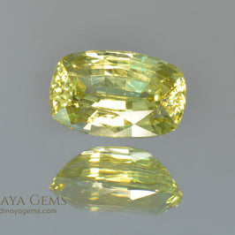 Green Yellow Mali Garnet Cushion Cut 1.08 ct