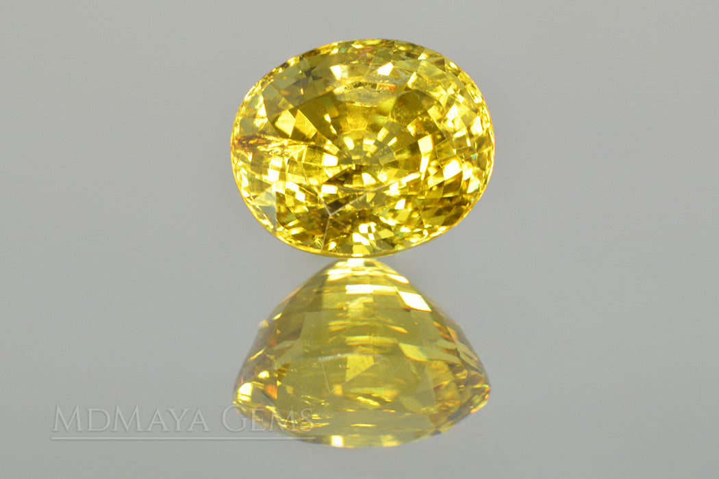 Sparkle Vivid Greenish Yellow Mali Garnet Oval Cut 4.54 ct