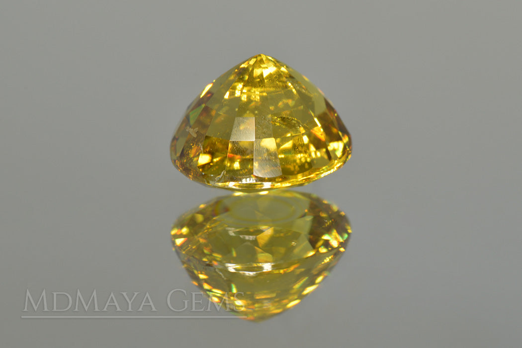 Sparkle Vivid Greenish Yellow Mali Garnet Oval Cut 4.54 ct