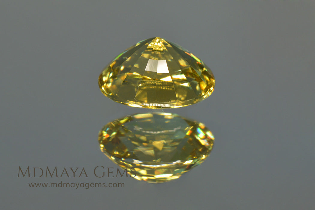 Greenish Yellow Mali Garnet Gemstone Oval Cut 1.25 ct