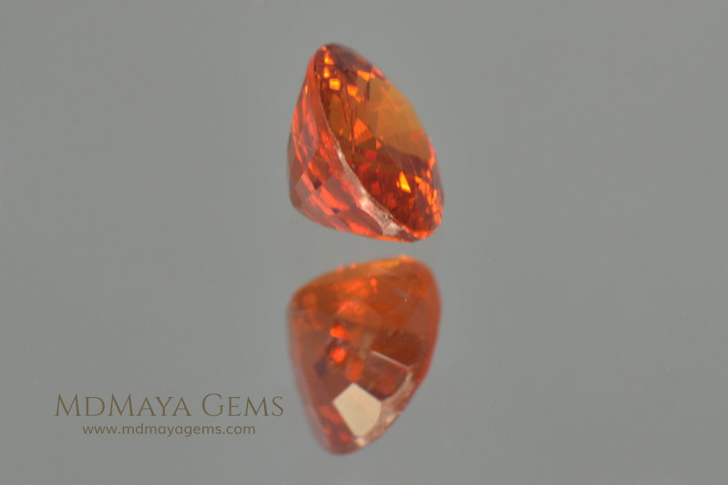 Orange Mandarin Spessartite Garnet Oval cut 0.84 ct