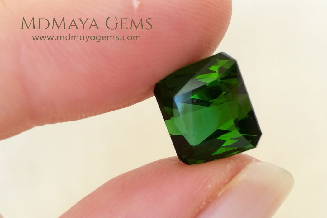 Pair Dark Green Tourmalines Fancy Cut 12.74 ct