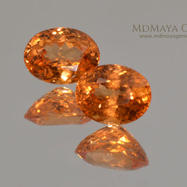 Mandarin Garnet Pair Oval Cut 2.815 ct