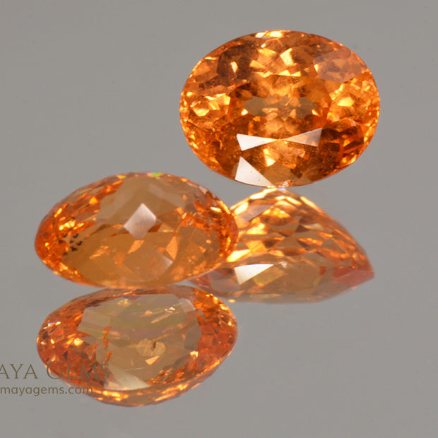 Mandarin Garnet Pair Oval Cut 2.815 ct