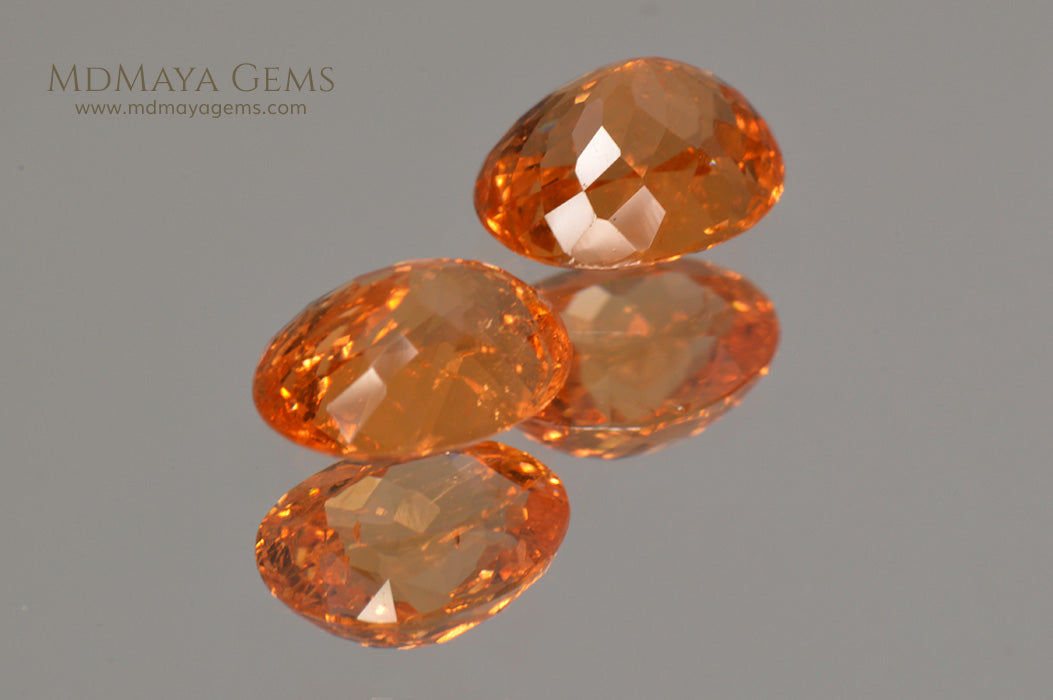 Mandarin Garnet Pair Oval Cut 2.815 ct