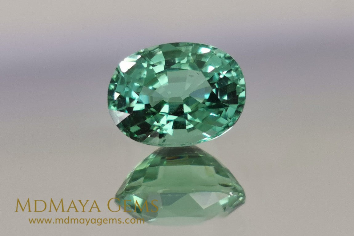 Mint Green Paraiba Tourmaline 2 82 ct with certificate for sale MdMaya Gems