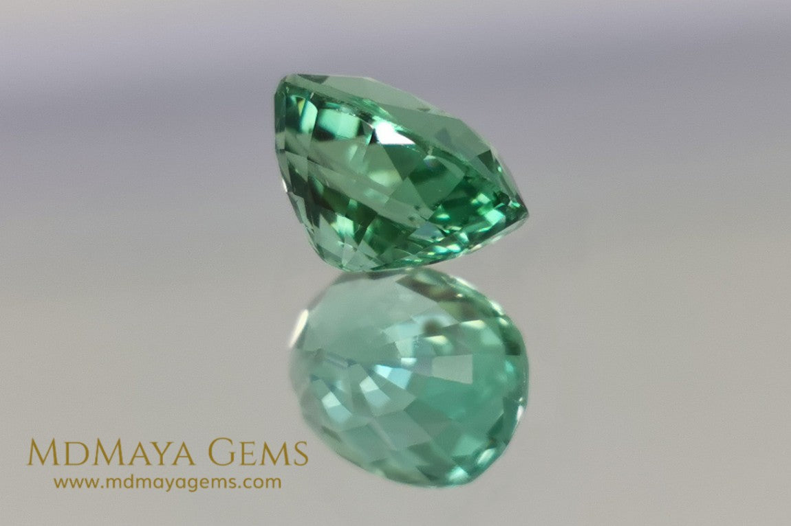 Mint Green Paraiba Tourmaline 2 82 ct with certificate for sale MdMaya Gems