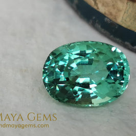 Mint Green Paraiba Tourmaline 2 82 ct with certificate for sale MdMaya Gems
