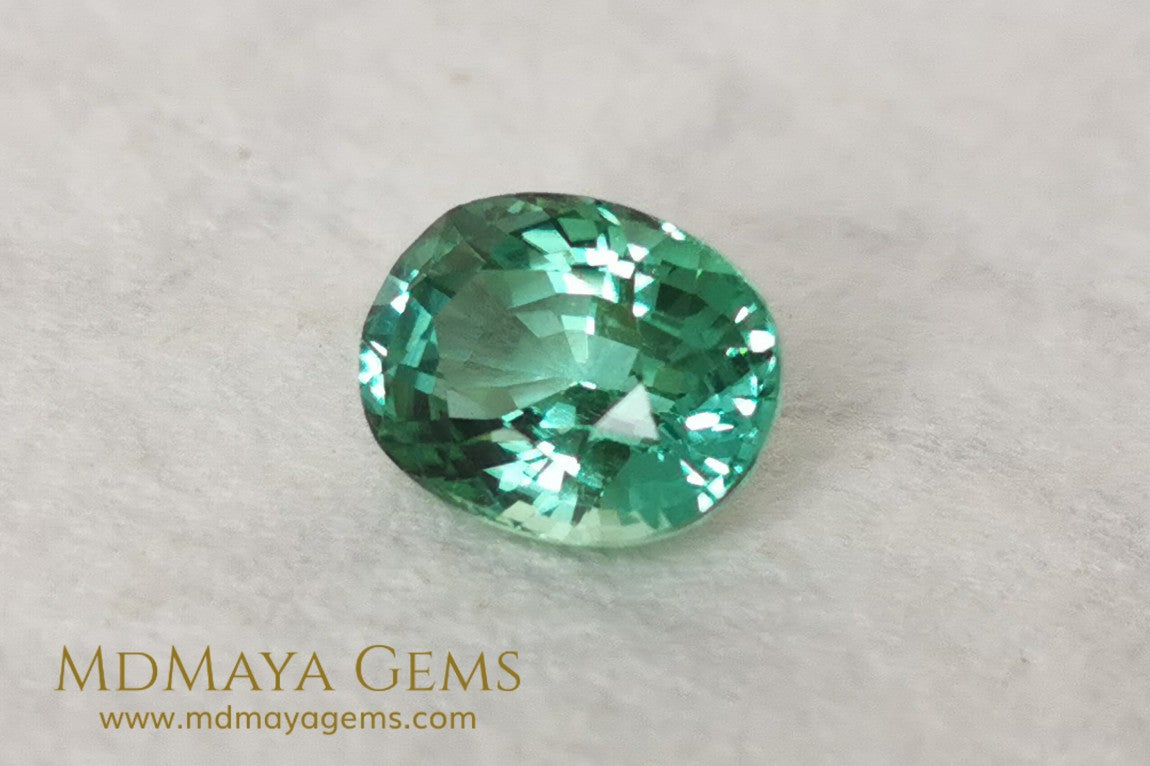 Mint Green Paraiba Tourmaline 2 82 ct with certificate for sale MdMaya Gems
