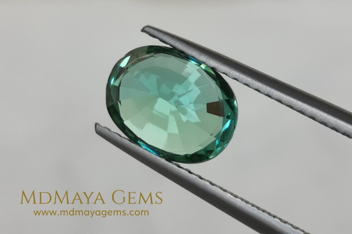 Mint Green Paraiba Tourmaline 2 82 ct with certificate for sale MdMaya Gems