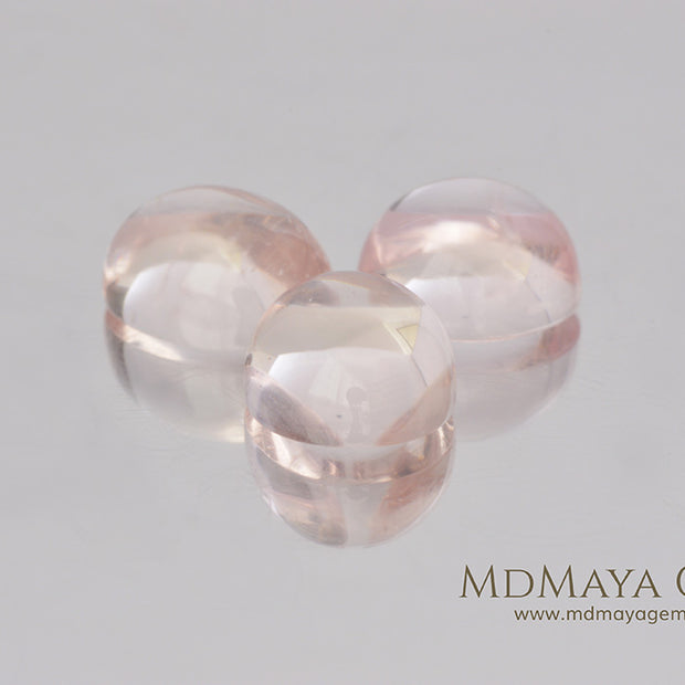 Loose Pink Morganite Stones Cabochon Cut 9.71 ct. total