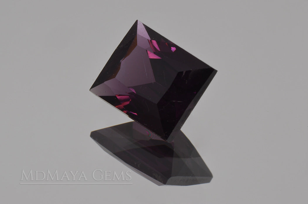 Natural Reddish Purple Spinel Gem. Rectangle Shape 2.28 ct