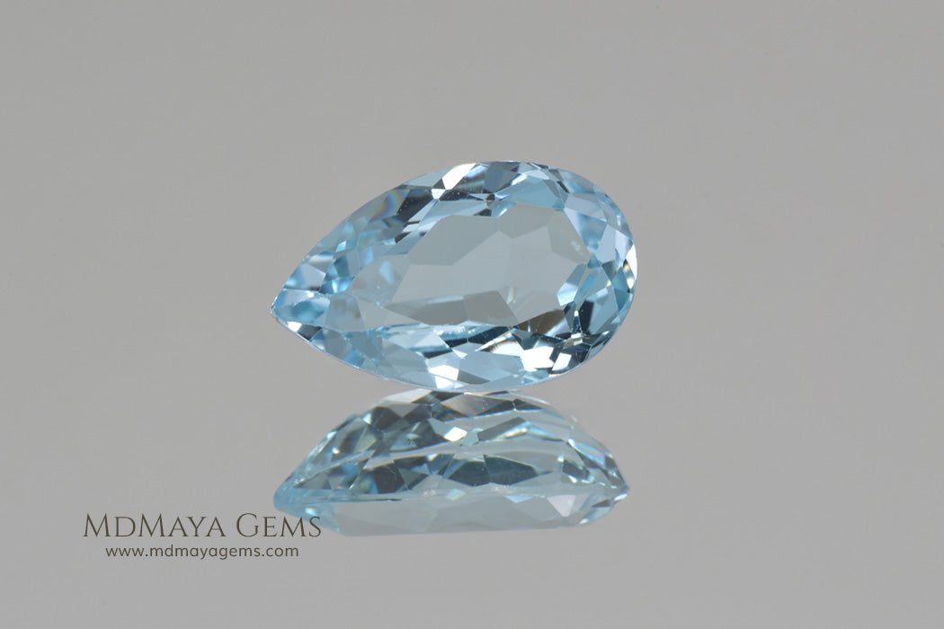 Loose Blue Topaz Pear Cut Topaz 4.23 ct