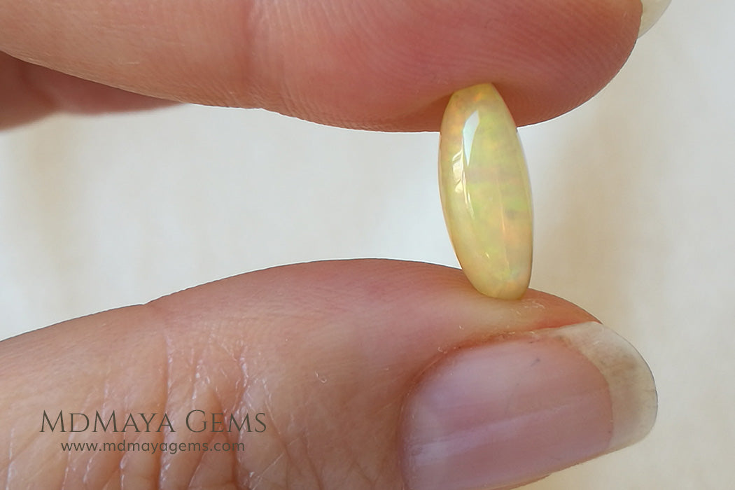 Natural Solid White Opal Cabochon Oval Cut 2.60 ct