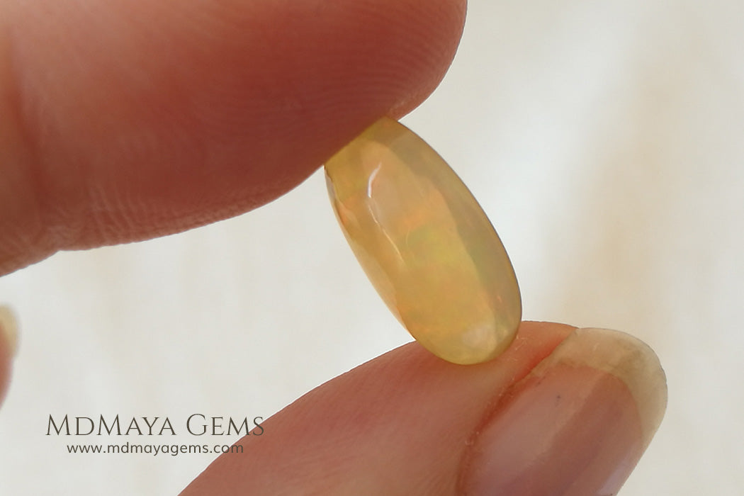 Natural Solid White Opal Cabochon Oval Cut 2.60 ct