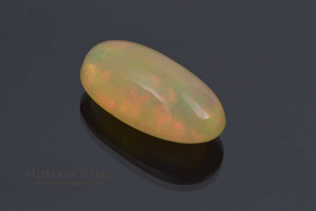 Natural Solid White Opal Cabochon Oval Cut 2.60 ct