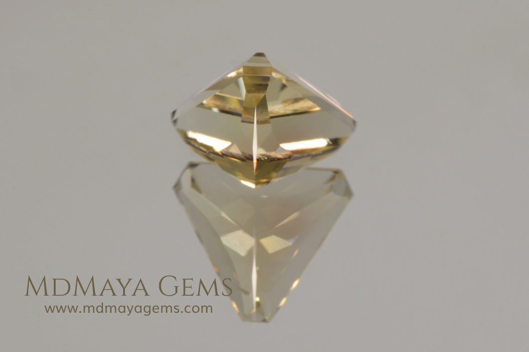Yellow Oregon Sunstone Gem Fancy Cut 4.79 ct